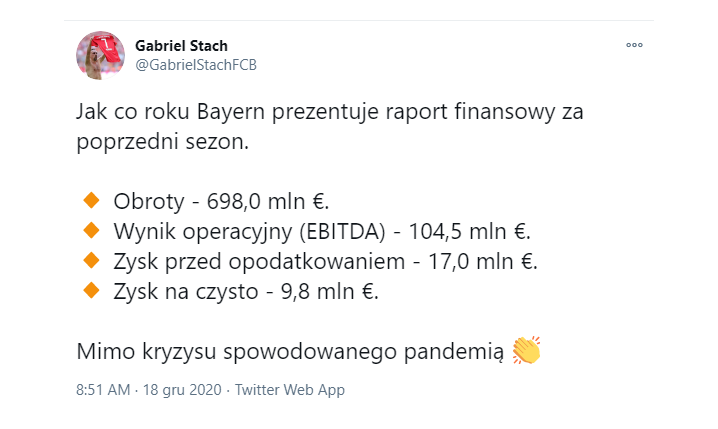 Raport finansowy Bayernu W TRAKCIE PANDEMII! O.o